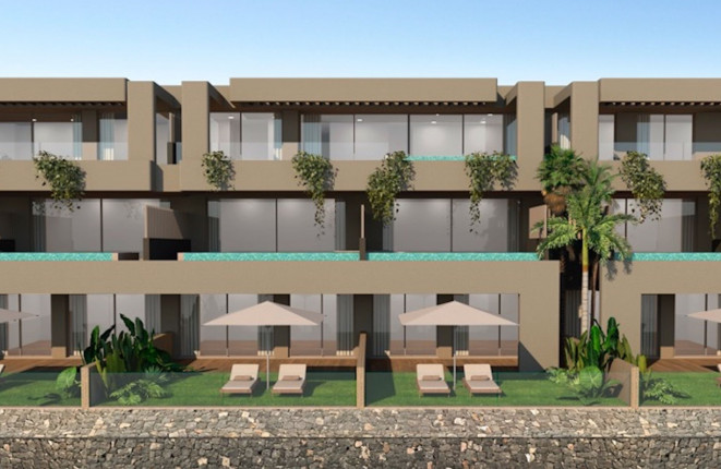 Fantástico apartamento dúplex frente al mar y con piscina privada en exclusivo complejo de nueva construcción en el sur de Tenerife - comprar