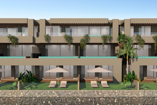 Fantástico apartamento dúplex frente al mar y con piscina privada en exclusivo complejo de nueva construcción en el sur de Tenerife - comprar