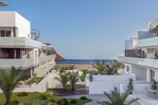 Lujoso edificio de apartamentos con 3 dormitorios, piscina y aparcamiento subterráneo en la playa de La Tejita